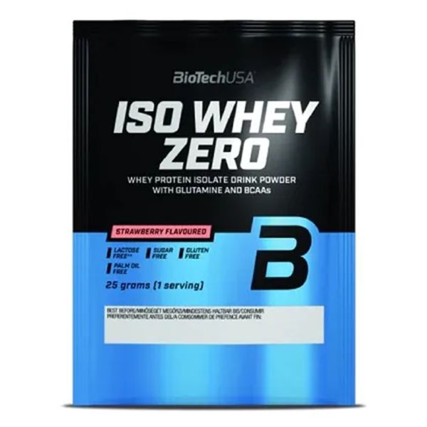Протеин Biotech Iso Whey Zero  порошок со вкусом клубники пакет 25 г