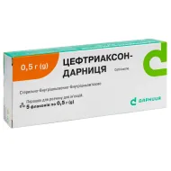 Цефтриаксон-Дарниця порошок для розчину для ін'єкцій 0,5 г флакон №5