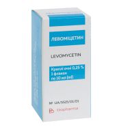 Левоміцетин краплі очні 0,25 % флакон полімерний 10 мл