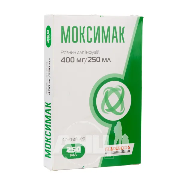 Moксимак розчин для інфузій 400 мг/250 мл контейнер 250 мл №1