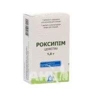 Роксипім порошок для розчину для ін'єкцій 1 г флакон з розчинником №1