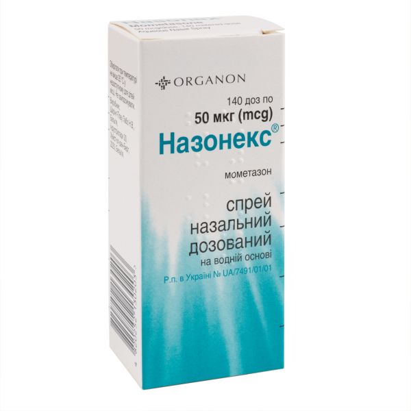 Назонекс спрей назальний дозований 50 мкг/доза флакон 18 г 140 доз