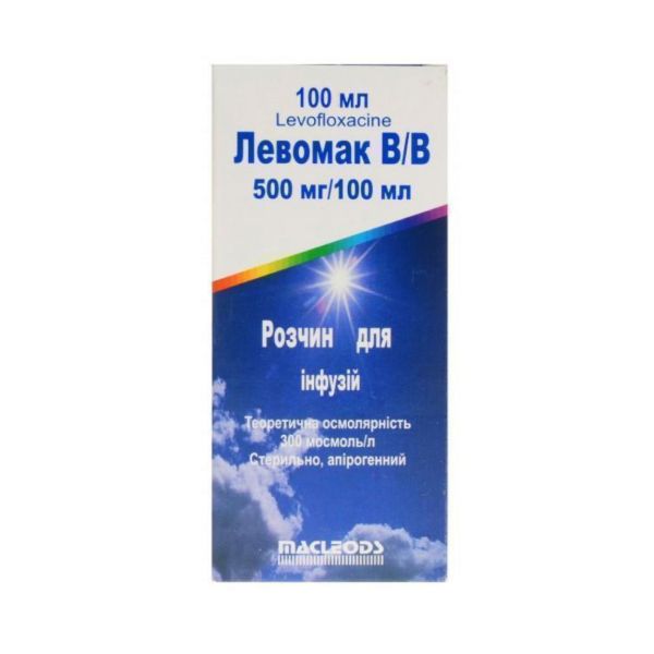 Левомак в/в розчин для інфузій 500 мг/100 мл пляшка 100 мл