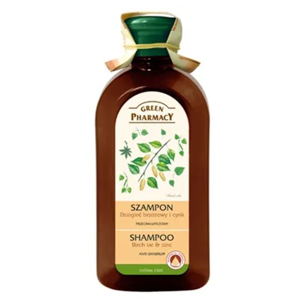 Шампунь для волос Зеленая Аптека Цинк + Березовый Деготь 350 мл