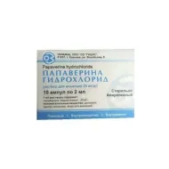 Папаверину гідрохлорид розчин для ін'єкцій 2% 2 мл №10