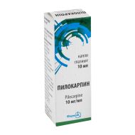 Пілокарпін краплі очні 1% флакон 10 мл