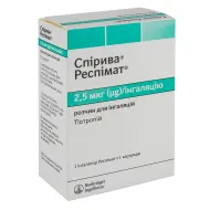 Спірива Респімат розчин для інгаляцій 2,5 мкг/інг картридж з інгалятором Респімат 4 мл 60 ингаляцій