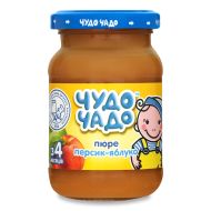 Пюре Чудо-Чадо яблуко та персик з цукром 170 г