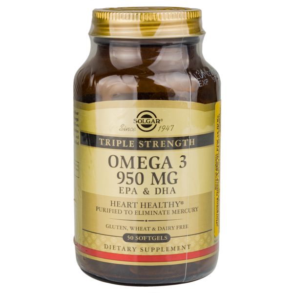 Solgar Омега-3 потрійна 950 мг ЕПК та ДГК капсули №50