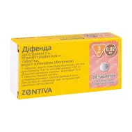 ДИФЕНДА ТАБЛ. П/О 3МГ/0,02МГ №28 1+1 АКЦ