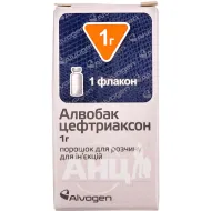 Алвобак порошок для розчину для ін'єкцій 1 г флакон №1