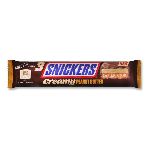 Батончик Snickers Creamy Peanut Butter з арахісовим маслом 54,75 г