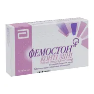 Фемостон конті міні таблетки вкриті плівковою оболонкою 2,5 мг + 0,5 мг блістер №28