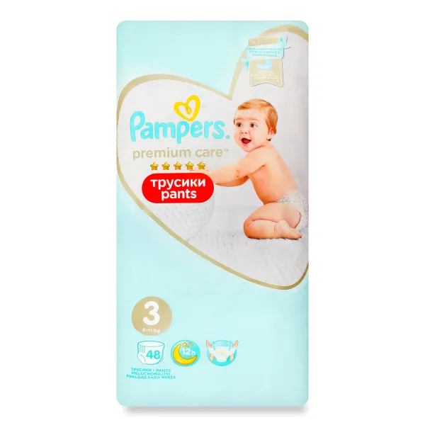 Підгузки-трусики Pampers Premium Care Pants 3 6-11 кг №48