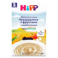 Каша HiPP молочная кукурузная с фруктами 250 г