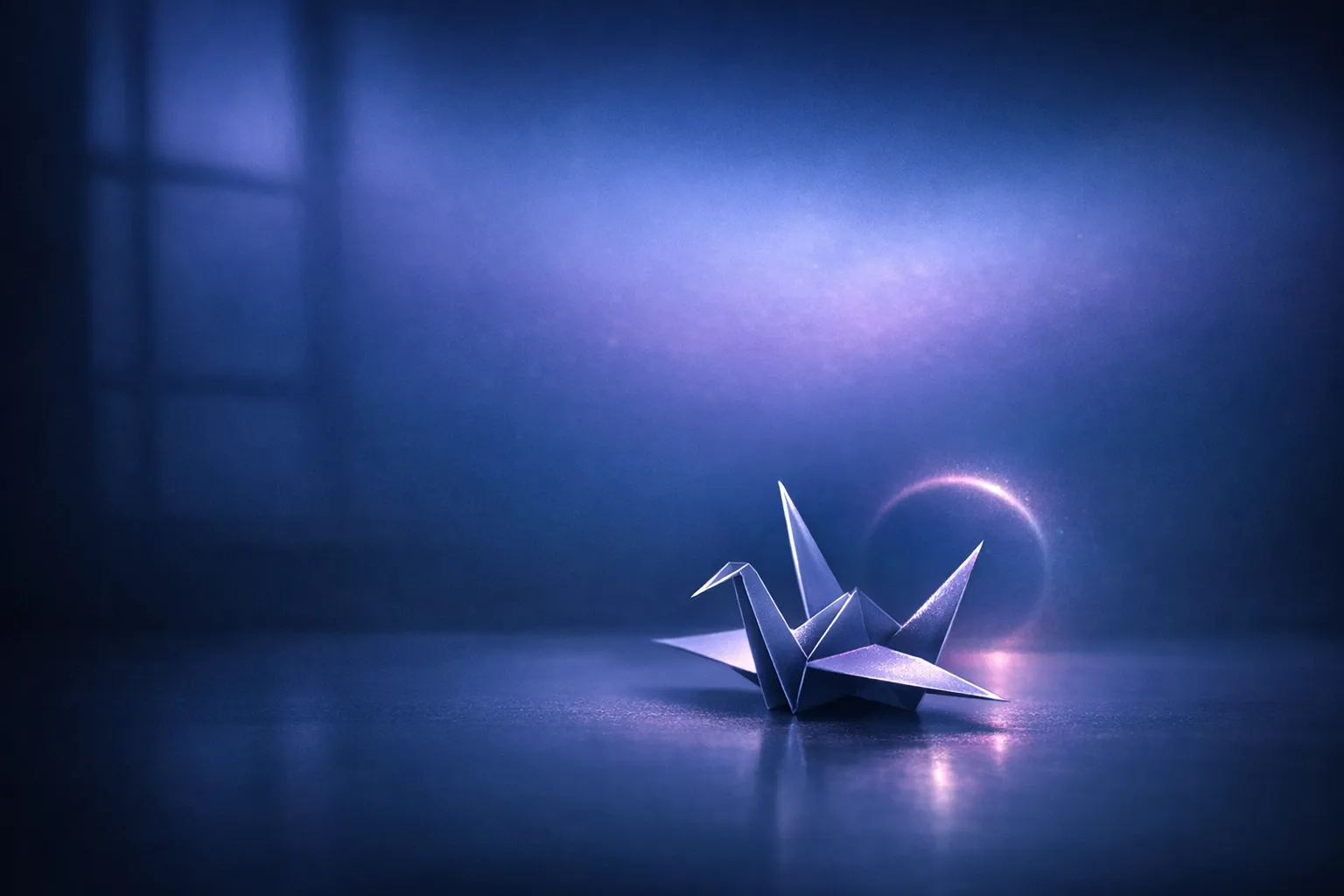 Midnight Origami Cranes For Courage