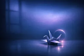 Midnight Origami Cranes For Courage