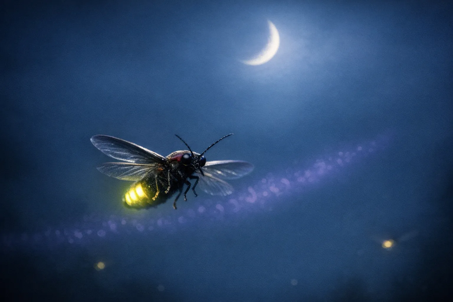 Moonlit Morse In Firefly Flight