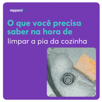 limpar a pia da cozinha