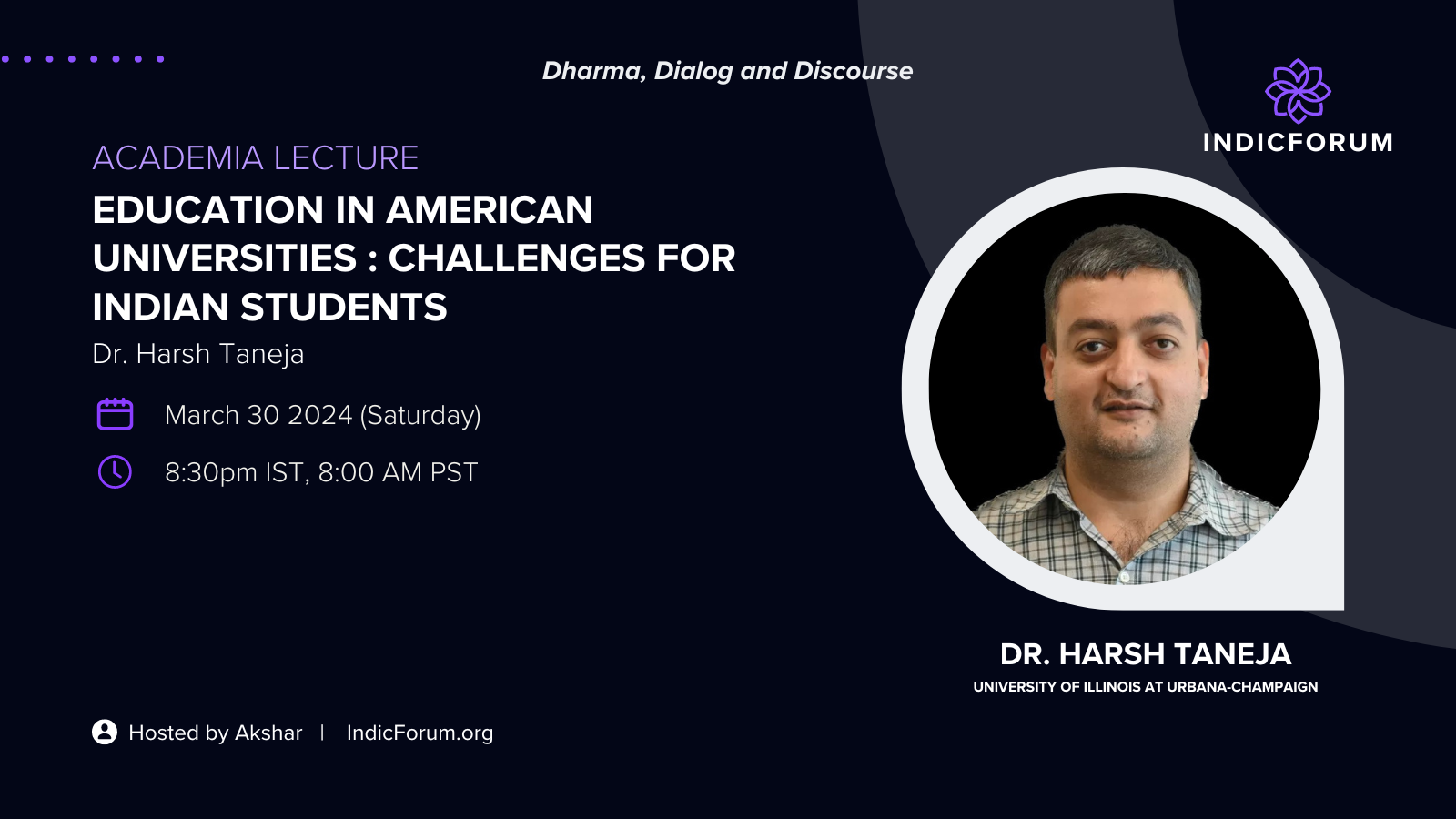 Education in American Universities : Challenges for Indian Students - Dr. Harsh Taneja