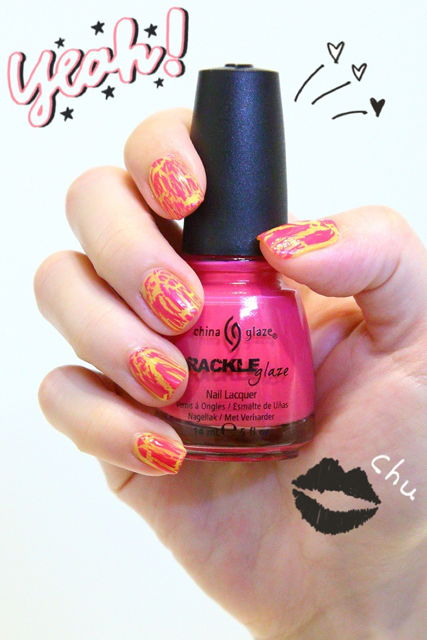 青春感 ''黃x桃'' China Glaze爆裂指甲油