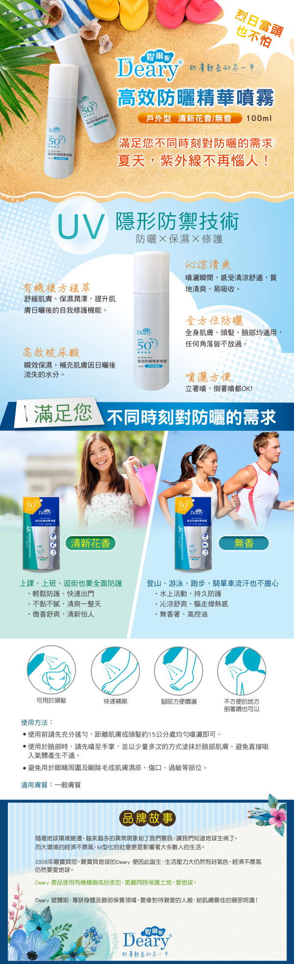 Deary,媞爾妮,高效防曬精華噴霧,SPF50+,防曬噴霧,防曬,試用,體驗