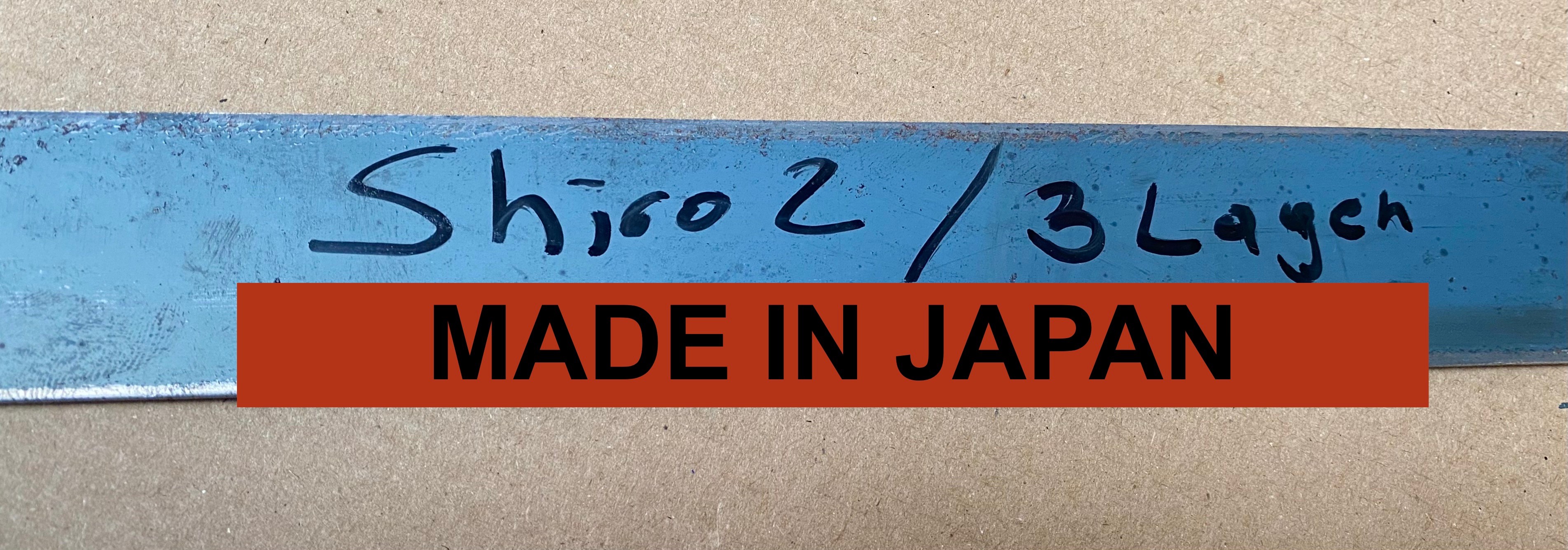 Takefu Shiro2 San-Mai / Dreilagenstahl / Shiro 2 / "Weißer Stahl" / Hochreiner Kohlenstoffstahl aus Japan