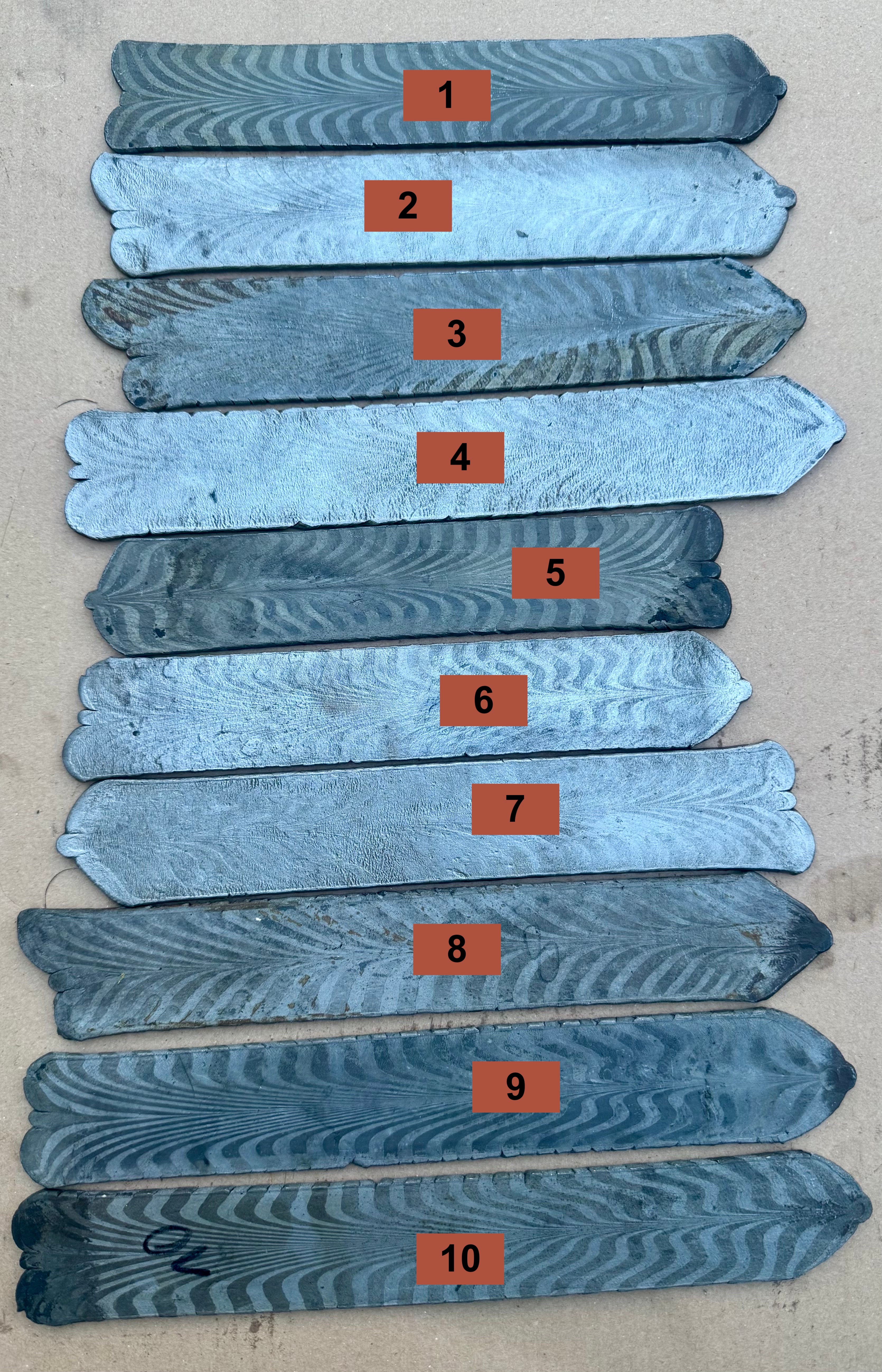 Federdamast / Damaszenerstahl by Kalderum Klingenkunst / Damast