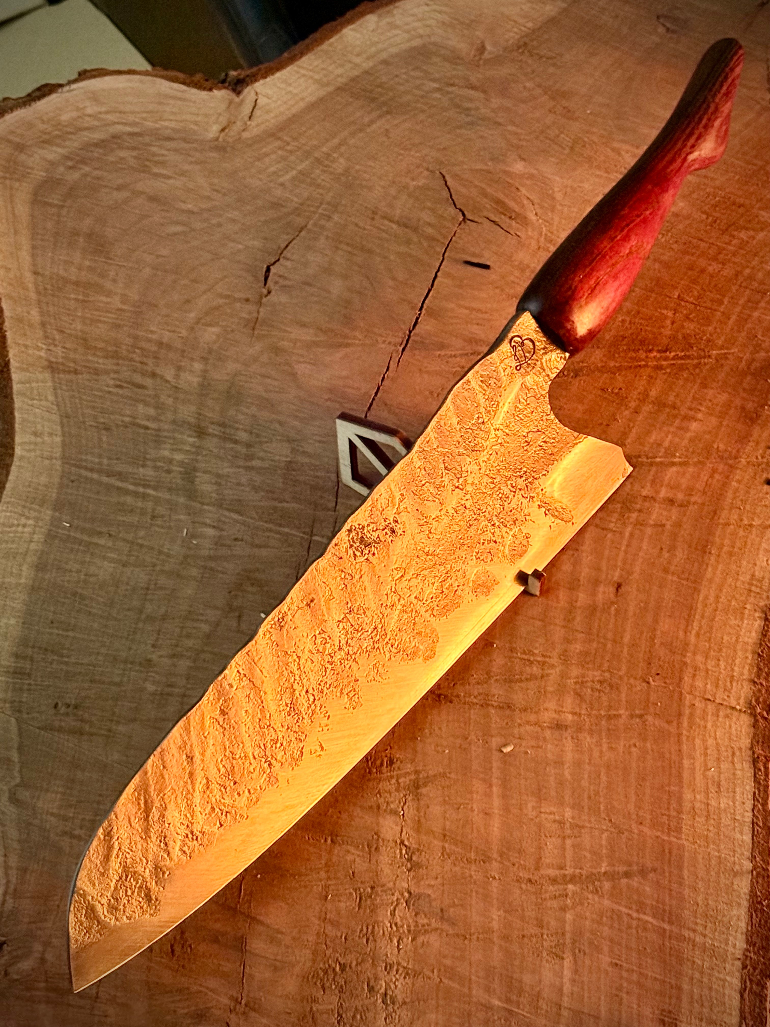 Küchenmesser Santoku - 100Cr6 - gedämpfte Robinie