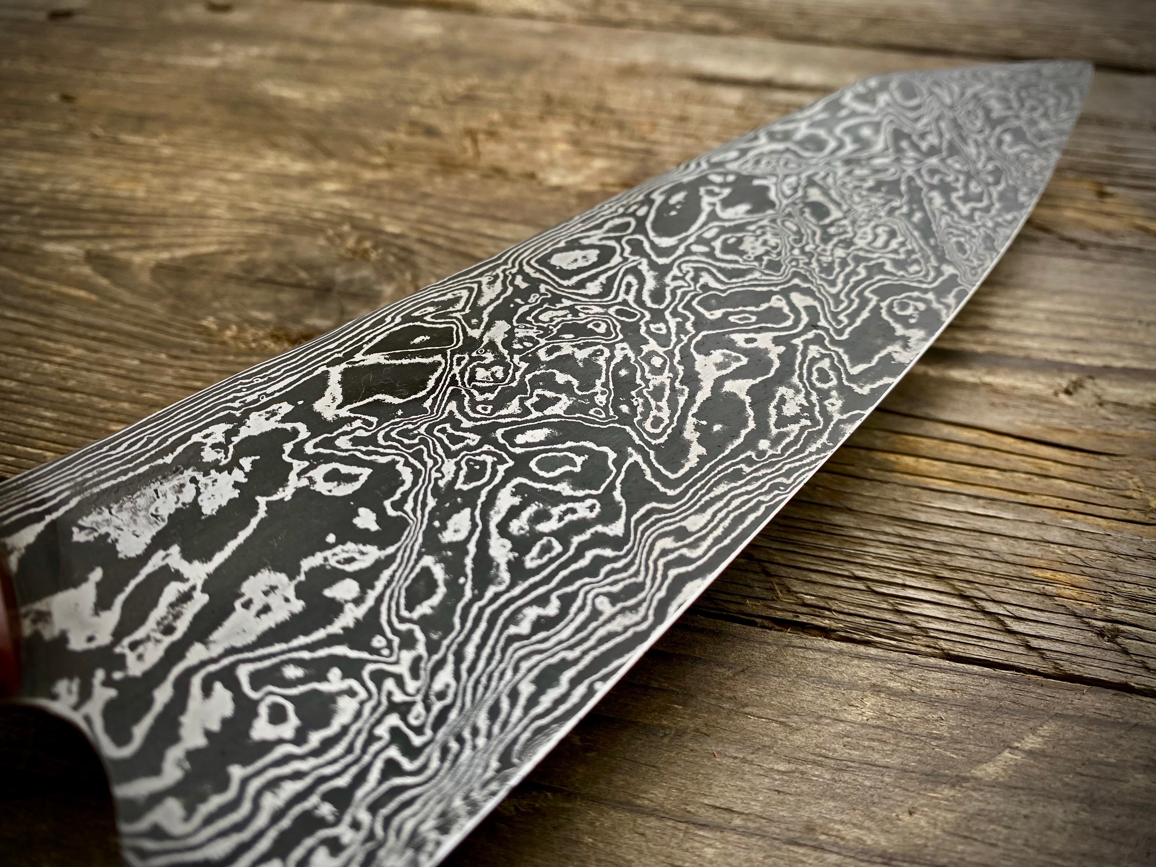 Kochmesser Gyuto - 222x59 mm - Damaszenerstahl - Jarrah