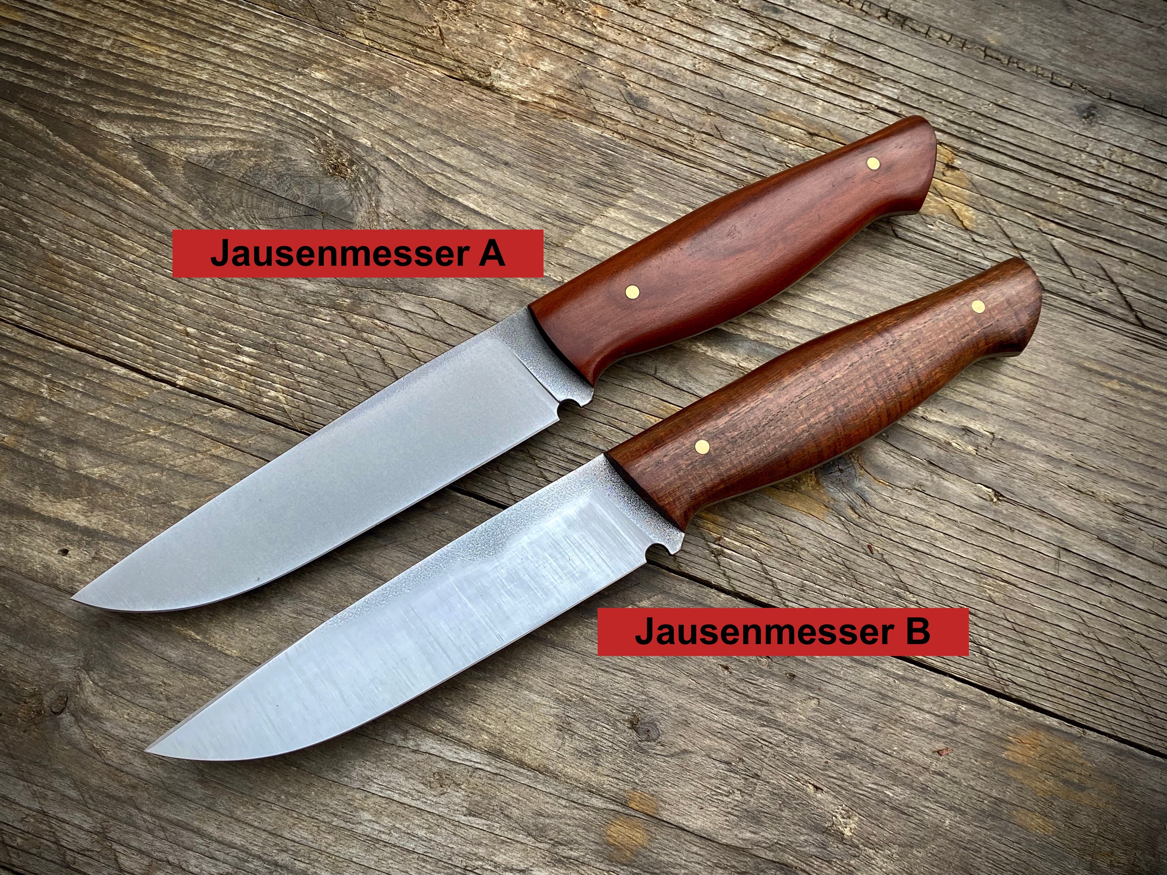 Jausenmesser - Kohlenstoffstahl - heimisches Holz