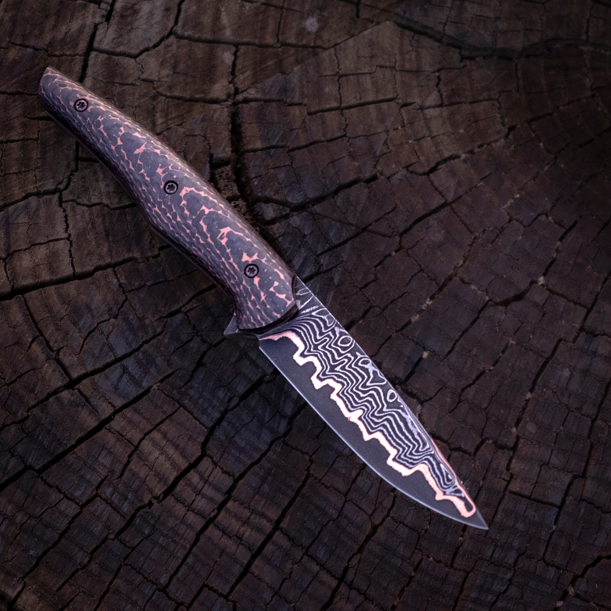 Verkauft Klappmesser - Linerlock Flipper - Cu-Mai - Carbon