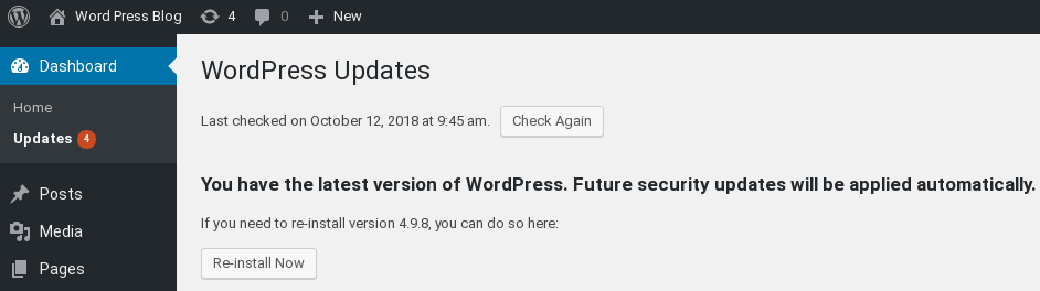 You have the latest version of WordPress