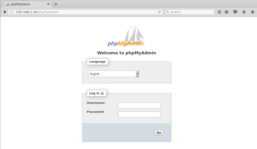 uniform server phpmyadmin config