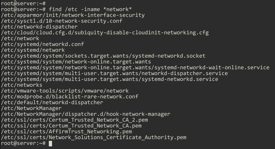 Ignore case and find files and folders that contain network