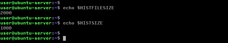 The maximum number of commands to keep in memory for the current bash session. The default is 1000 on Ubuntu Server and CentOS.