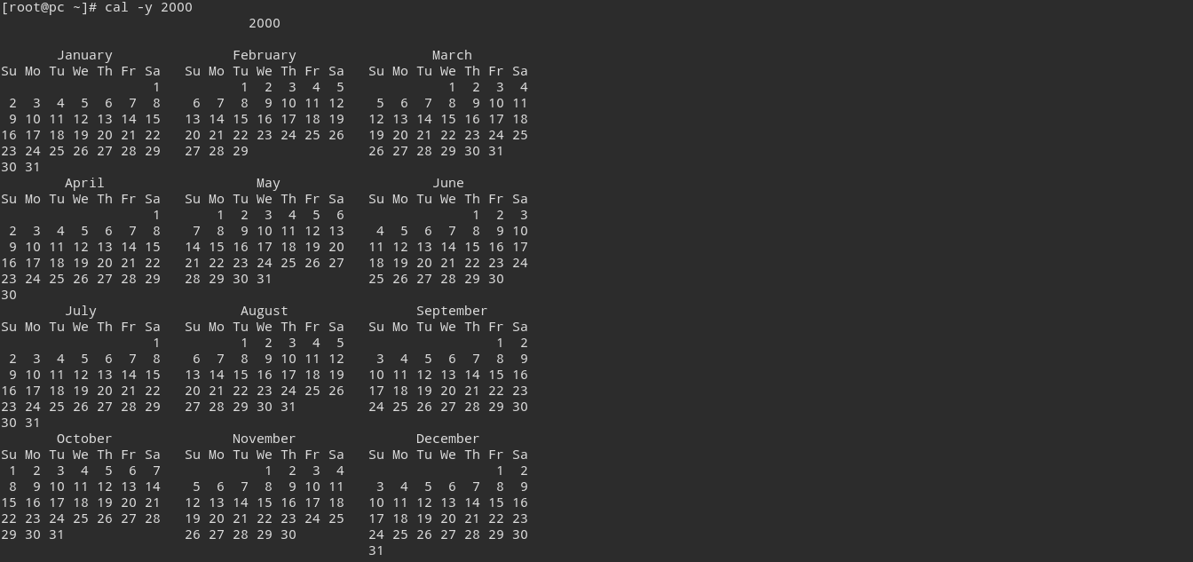 How To Display Calendar In Linux Terminal