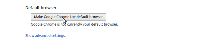Make Google Chrome default Web Browser