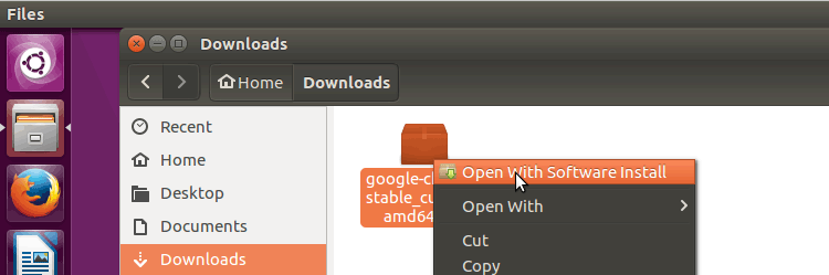 google chrome Open With Software Install