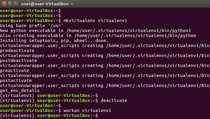 virtualenv python3