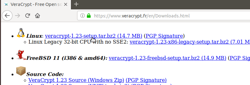 Download VeraCrypt for Ubuntu