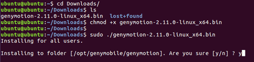 genymotion for ubuntu