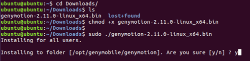 Как удалить genymotion ubuntu