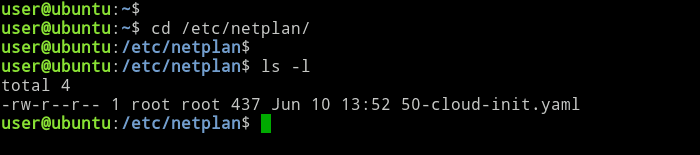 In netplan the interface configuration file resides in the /etc/netplan directory and configuration file have .yaml extension