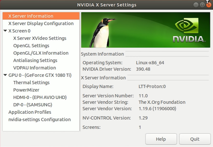 Nvidia x server settings настройка ubuntu