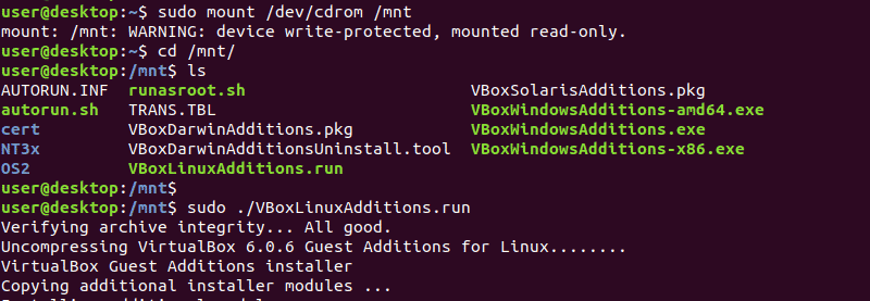 ubuntu install virtualbox guest additions command line