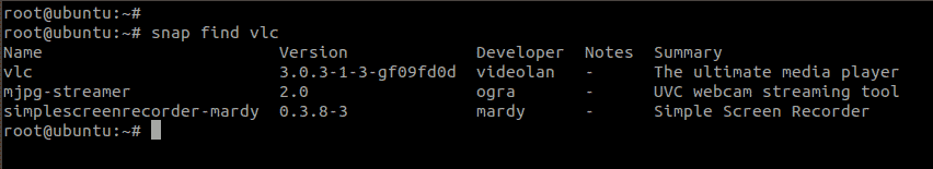 Find snap packages in Ubuntu