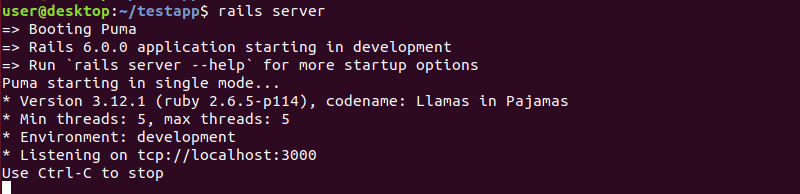 Start Rails Server on Ubuntu Linux