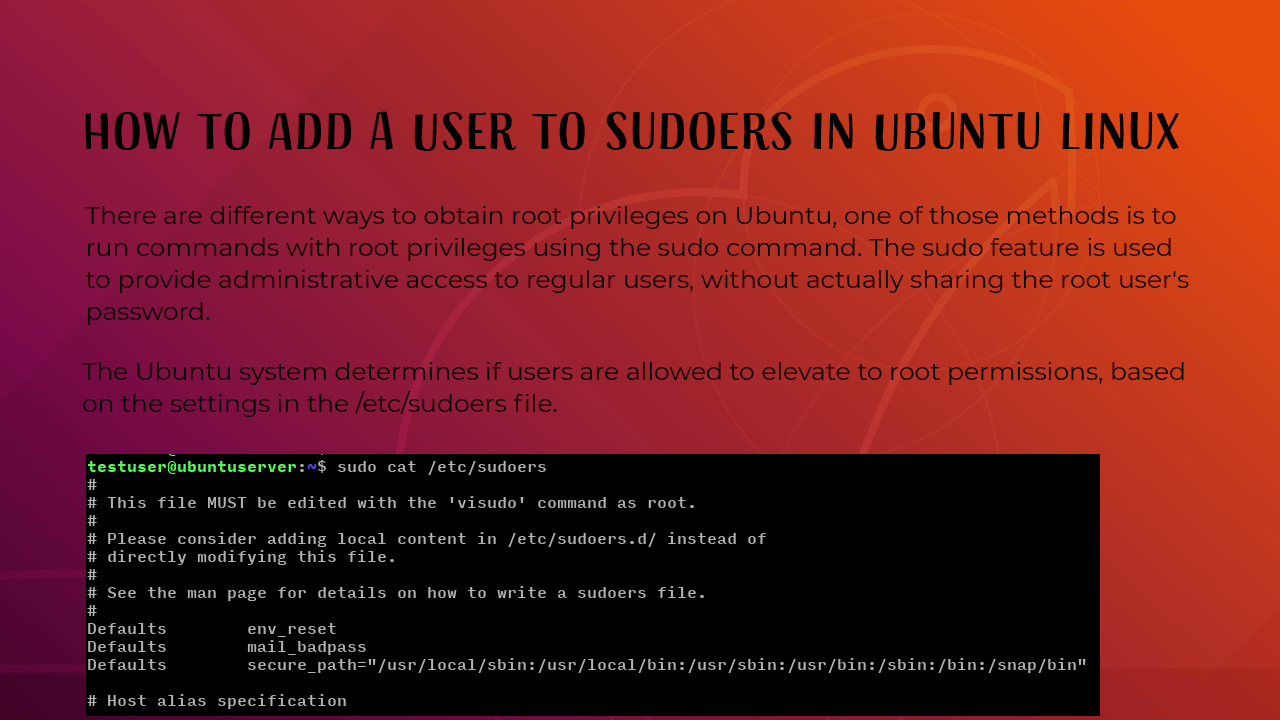 add user to sudoers debian