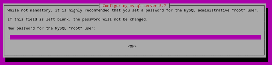 install mysql ubuntu set password